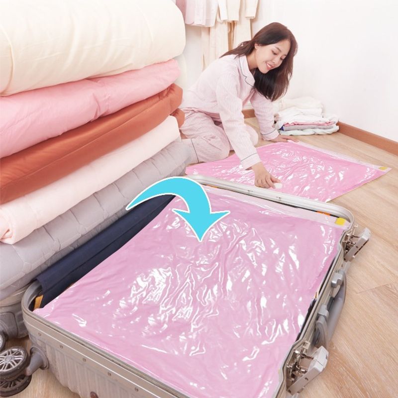 Vacuum Storage Bags With Electric Pump – Space-Saving Compression Bags For Blankets, Winter Coats & Travel (Quick-Seal, Heavy-Duty, Transparent)​_voghion.com
