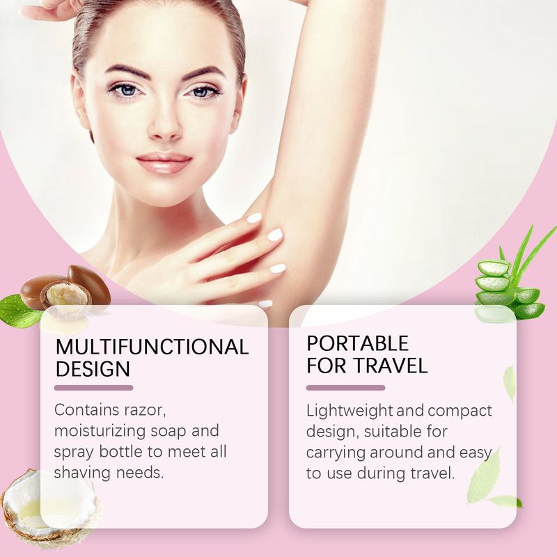 EOHOE 3-In-1 Women's Razor Multi-Functional Gentle Body Cleaning Shaver Travel Set_voghion.com