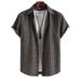 Casual Business Striped Shirt Men's Summer Short Sleeve Shirt_voghion.com