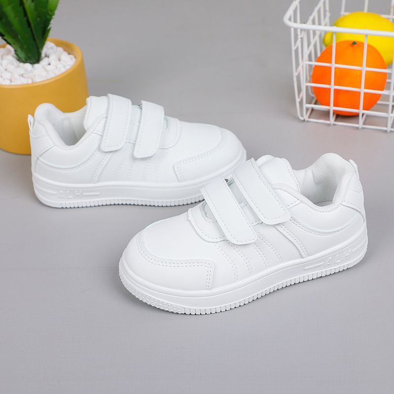 Schouldesignéiert Kanner atmungsaktiv kleng Schong, mëll Sohlen Casual Board Jongen Meedercher am Fréijoer a Summer, wäiss_voghion.com