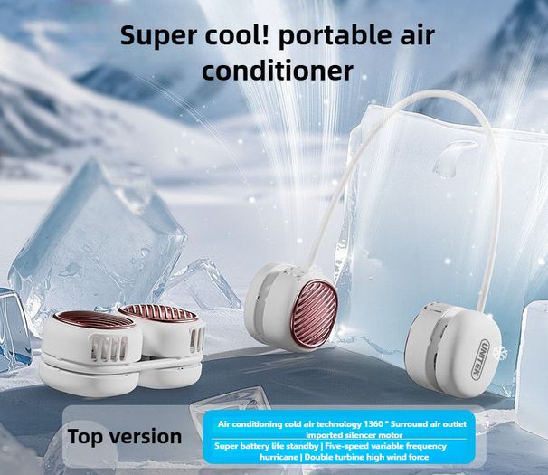Superior USB Portable Neck Fan Bladeless Fan High Wind_voghion.com