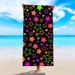Star-Printed Double-Sided Beach Towel - Gradient Ombre Design, Ultra-Soft Microfiber For Swimming & Sunbathing_voghion.com
