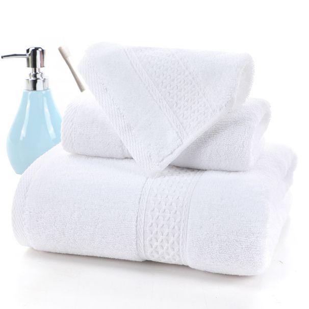 100% Long Staple Cotton Solid Color Rice Shaped Satin Jacquard Three Piece Set Towel Bath Towel Square Towel Six Piece Set_voghion.com