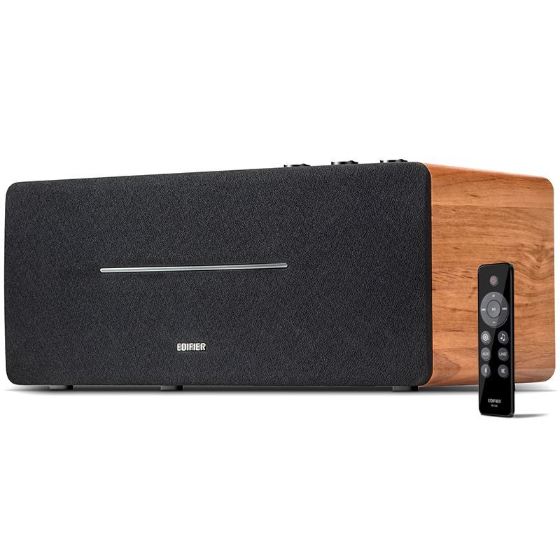 D12 Speaker Bluetooth 5.0 Wooden Enclosure Support AUX Line In Input Theater And Music Sound Stage Selection_voghion.com