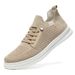 Scarpe da ginnastica casual bianche slip-on leggere e traspiranti da uomo, alla moda, con suola morbida e alla moda, in rete Euro Step Spring_voghion.com