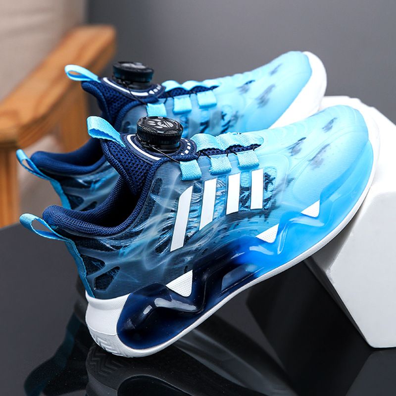 Children's Shoes Boys Shoes Spring New Running Button Sports Shoes For Middle And Large Children Boys Training Basketball Shoes_voghion.com