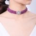 Personalisierte Choker Natürliche Rubin Lapis Lazuli Grün Achat Saphir S925 Sterling Silber Perlen Halskette_voghion.com