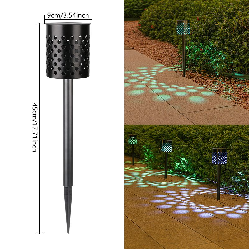 Solar Powered Lawn Lights Outdoor Waterproof Garden Lights For Pathway, Yard, And Landscape Decoration With LED Lighting (White/Warm/Color Options)_voghion.com