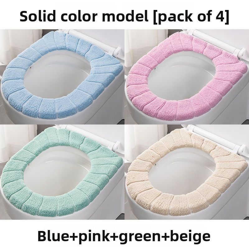 Cushion Winter Washable All-Season Warm Cover Universal Toilet Seat Pad_voghion.com