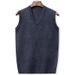 Ärmelloser Pullover für Herren, Strickweste, dickes, warmes Winter-Schichtstück für Freizeit- und Bürokleidung_voghion.com