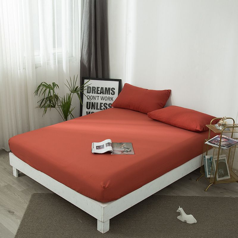 105g Brushed Fabric Fitted Mattress Protector - Queen King Size Bed Sheet Dust Cover For Simmons Mattress_voghion.com