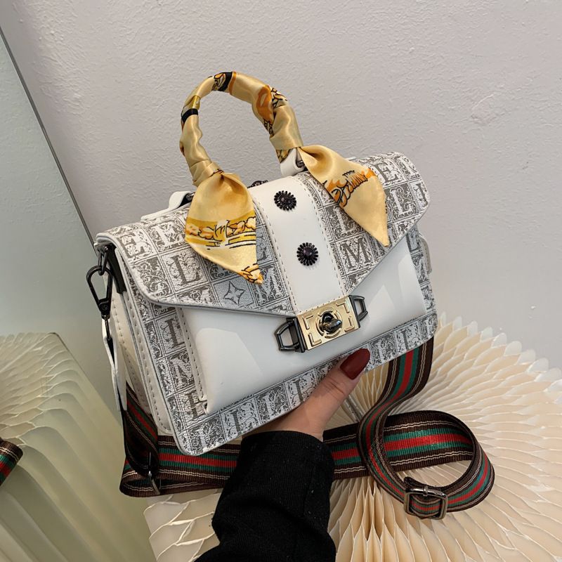 2023 New Hot Selling Small Square Bag Women's Bag Trendy Fashion Handbag Silk Scarf Ladies Bag Printed Shoulder Messenger Bag_voghion.com