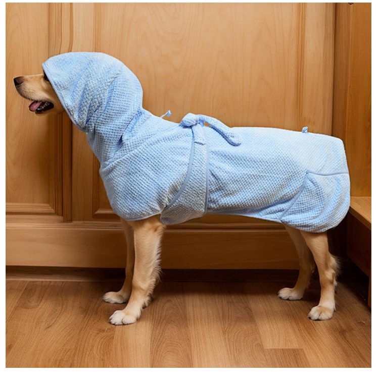 Accappatoio per cani, resistente, morbido e caldo, ad assorbimento d'acqua, ad asciugatura rapida, per il bagno_voghion.com