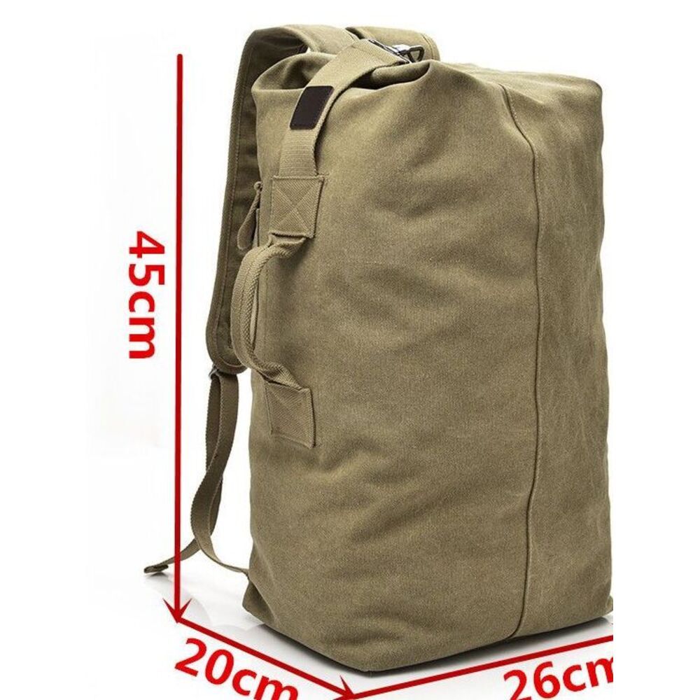 Rucksack für Herren, Canvas-Eimer, Wandern, Outdoor-Reisen, Sport, multifunktional, Gepäcktasche mit großer Kapazität, Hand-gehalten_voghion.com