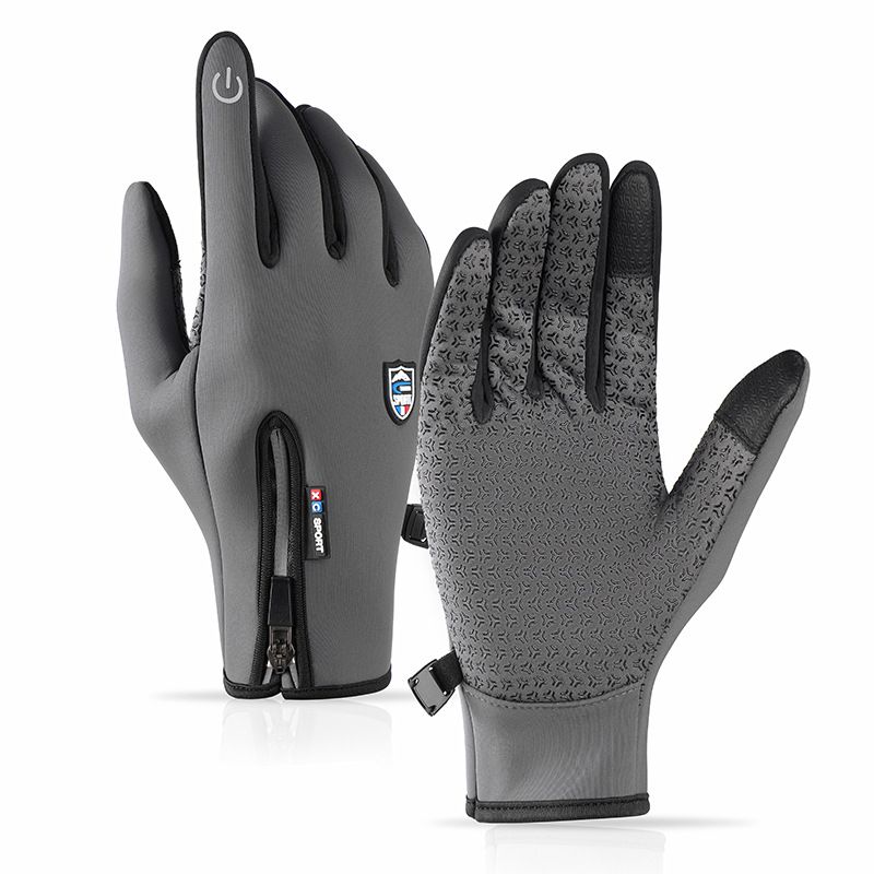 Guanti da ciclismo invernali da asporto, da pesca, antispruzzo, antivento, con cerniera, touch screen, caldi e spessi, da uomo_voghion.com