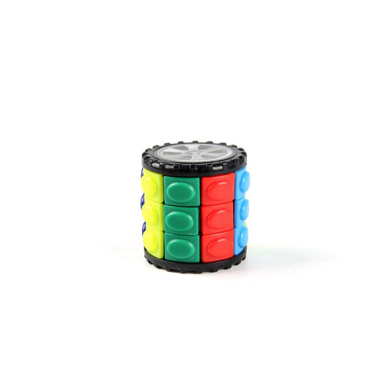 Creative Intelligence Decompression Toy Three Dimensional Magic Tower Color Corn Magic Cube Three Four Five Order Cylindrical Rotating Magic Cube_voghion.com