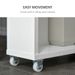 Mobiletto portaoggetti con ruote Kleankin, bianco, sottile, per bagno_voghion.com