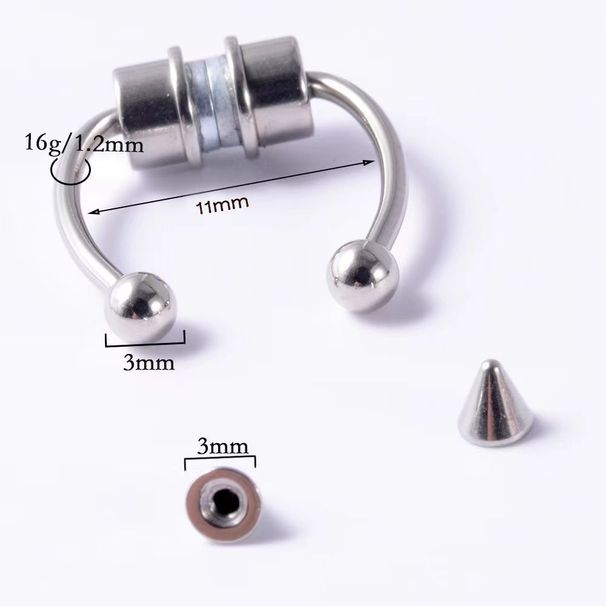 Anello per il naso finto magnetico in acciaio al titanio, resistente e non facile da staccare, anello a forma di ferro di cavallo, anello per il naso artificiale, orecchini accessori non perforati_voghion.com