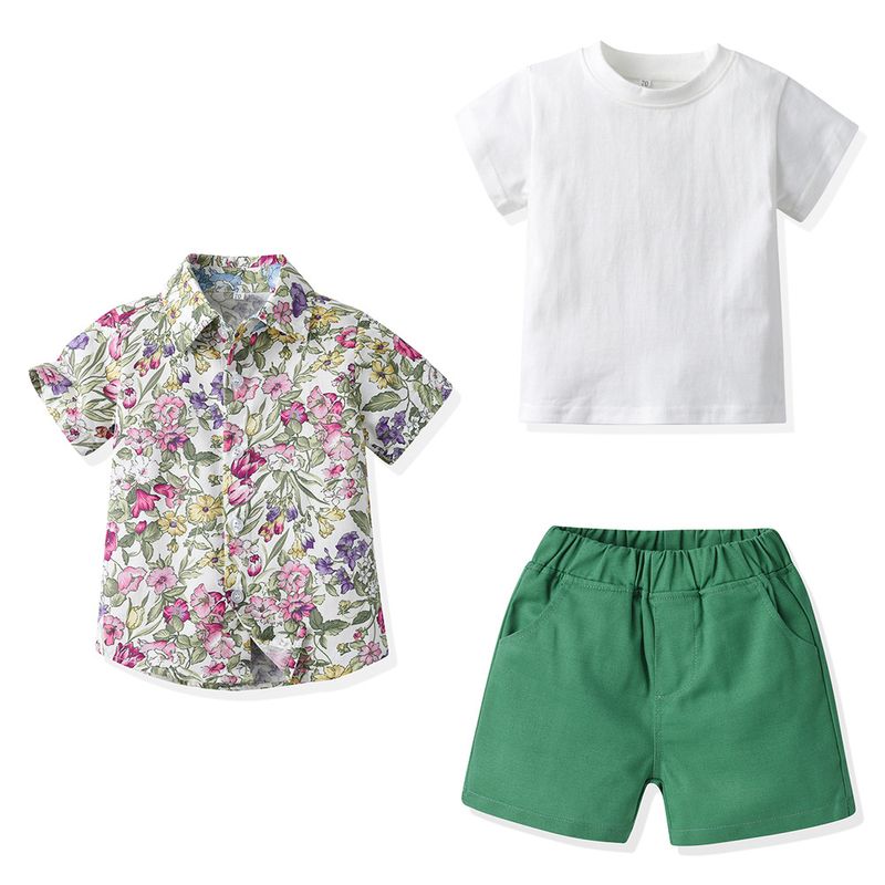 Children's boys' suits, summer short-sleeved summer new styles, medium and large children's boys' cool, cool and trendy children's clothing_voghion.com