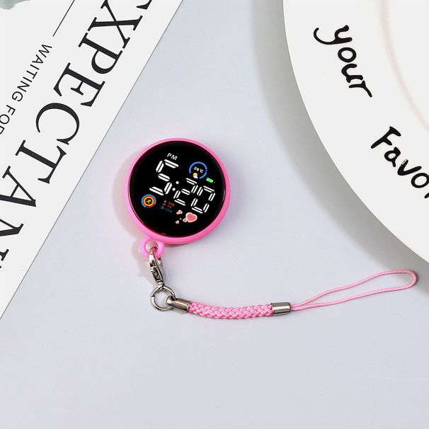 Cute Student Luminous Mobile Phone Chain Hanging Rope Mini Schedule Waterproof Silent Digital Touch Pendant Table_voghion.com