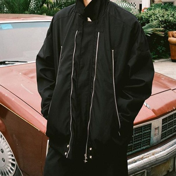 Zipper Jacket For Boys, Loose Design, Functional Style, Pilot's Jacket For Men, Perfect For Men_voghion.com