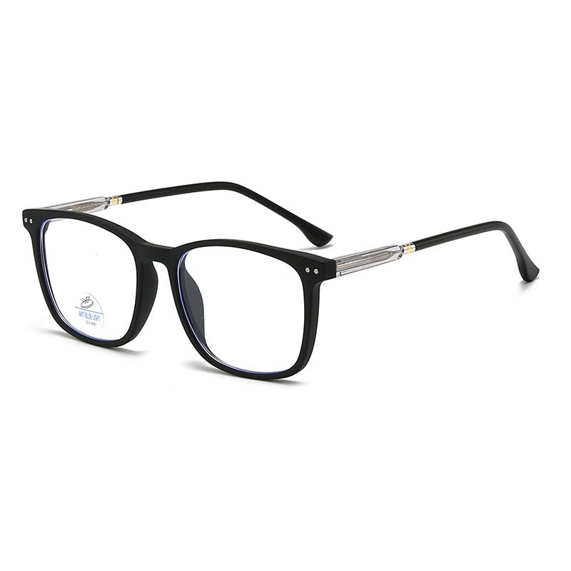New TR90 eyeglass frame, men's and women's fashionable legs, anti blue light glasses, light, no degree flat mirror, 8393_voghion.com