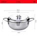 Deep Fryer With Thermometer and Lid 304 Stainless Steel Kitchen Tempura Fryer Pan Fryer Without Oil Frying Pan Fryer_voghion.com