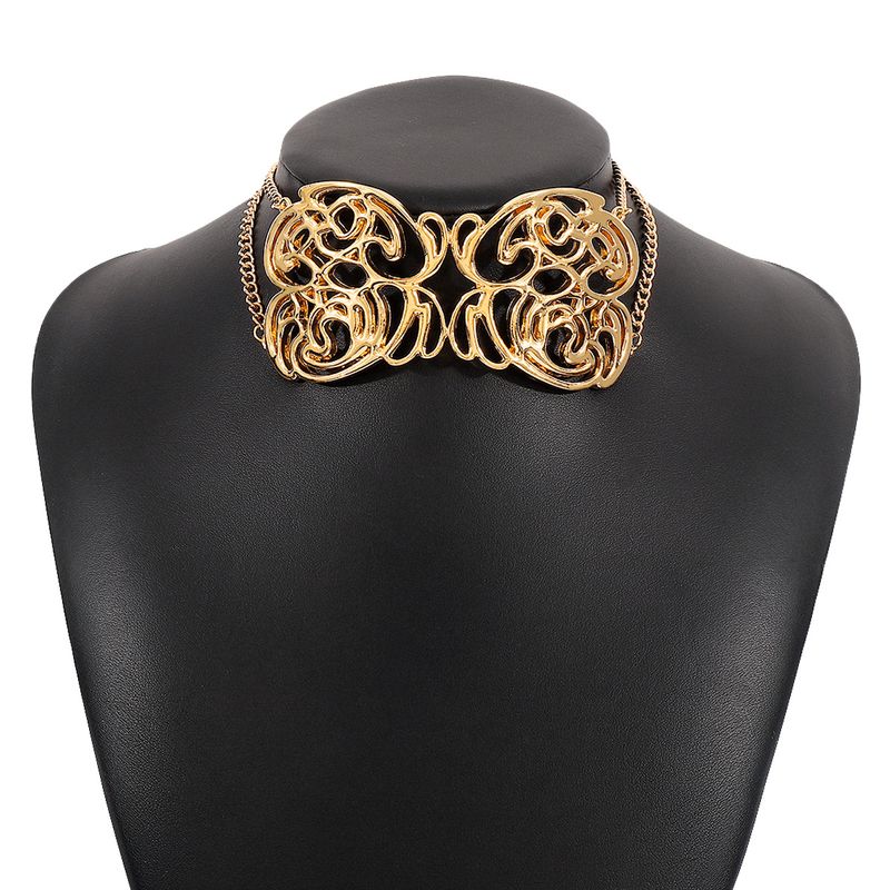 N10811 Joyería transfronteriza europea y americana ZA Collar con letras exageradas, estilo retro, estilo hip hop._voghion.com