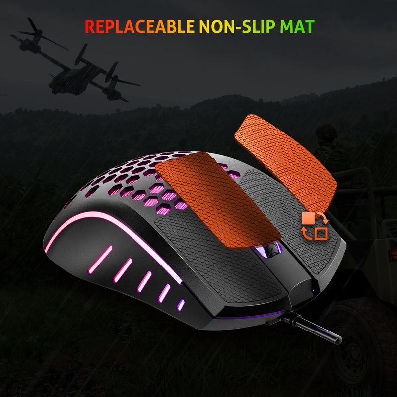 MEETION GM015 Free Cheap Honeycomb Ergonomic Silent Magic Rgb Wired Usb Gaming Mouse For Pc Computer Laptop_voghion.com