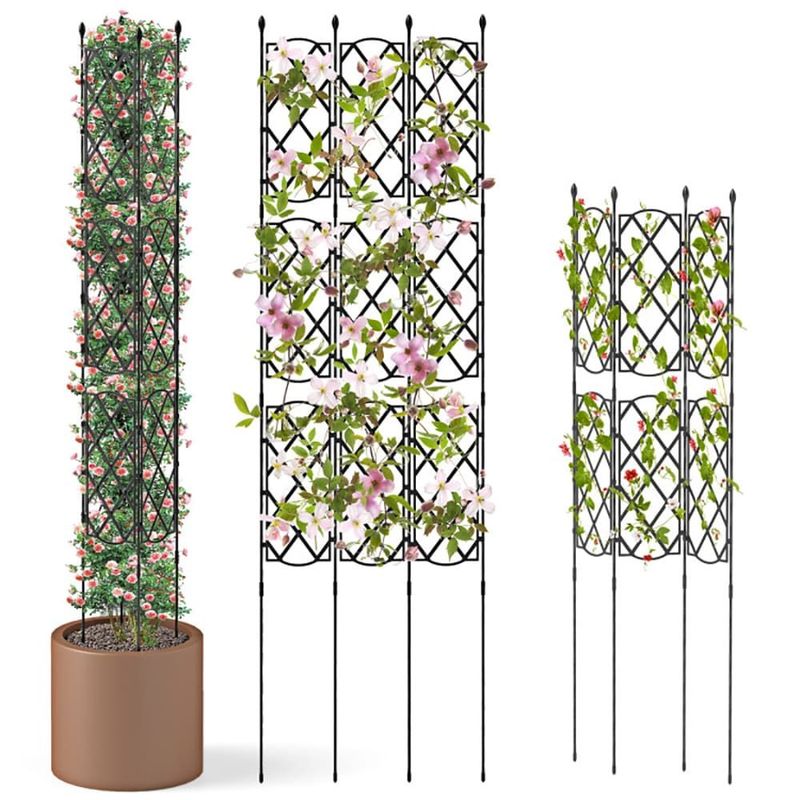 3-Pack Outdoor Sturdy Reliable Construction Plant Support Frame For Raised Garden Bed_voghion.com