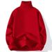 Men’s High-Neck Knit Sweater – Machine Washable Pullover In Solid Colors (Red/Black/White/Grey, M-3XL)_voghion.com
