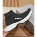 Paris 3Xl Dad Unisex Speed Shoes, Couple's Thick Soled High Rise Sock Boots_voghion.com