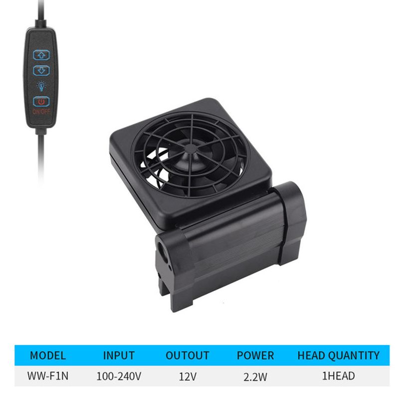 1/2/3/4/5/6 Adjustable Aquarium Fan Mute Automatic Temperature Control Fan Cooling Fish Tank Water Cooling 100-240v EU/US/UK_voghion.com
