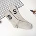 Sokker kvinder sommer tynde mellemrørssokker ren bomuld ins trendy bogstaver slid sportsnet kendis par damer mellemrørssokker_voghion.com