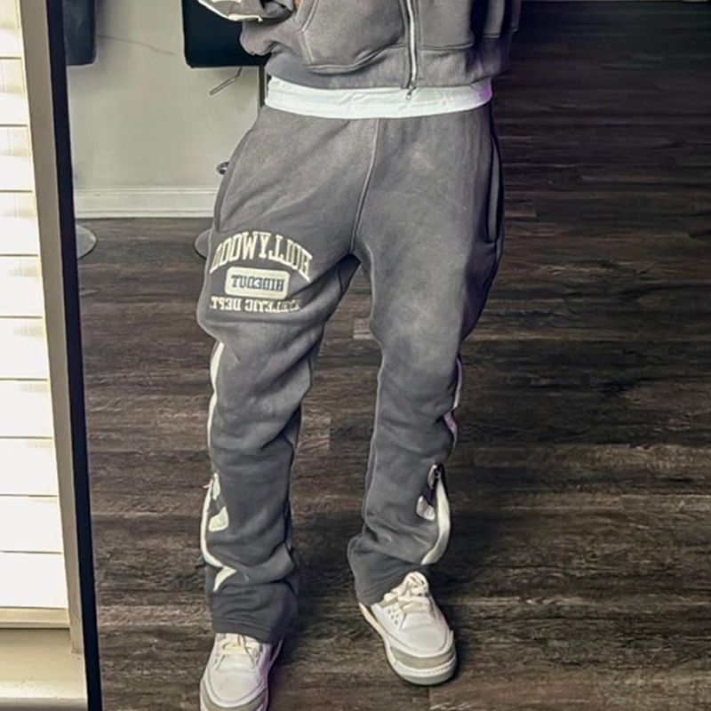 Herrenbekleidung 2024 Modemarke Buchstabendruck Spleißen Loses Sweatshirt Y2K Hip-Hop Streetwear Pullover Tops für Herren und Damen_voghion.com
