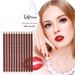 GLAZZI12 feines Lipliner-Eyeliner-Stift-Set, matt, langlebig, leicht zu färbende Make-up-Kosmetik_voghion.com
