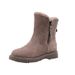 Winter Warm Snow For Women 2024 Autumn British Style Martin Boots Ins Internet Celebrity Side Zipper Fleece Short_voghion.com