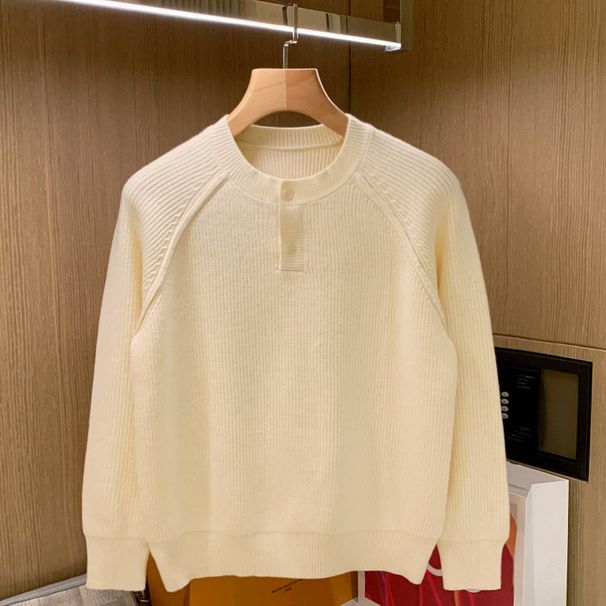 Nuovo maglione casual minimalista per uomo in autunno e inverno, con strato di base e maglione lavorato a maglia con collo alla francese per uomo_voghion.com