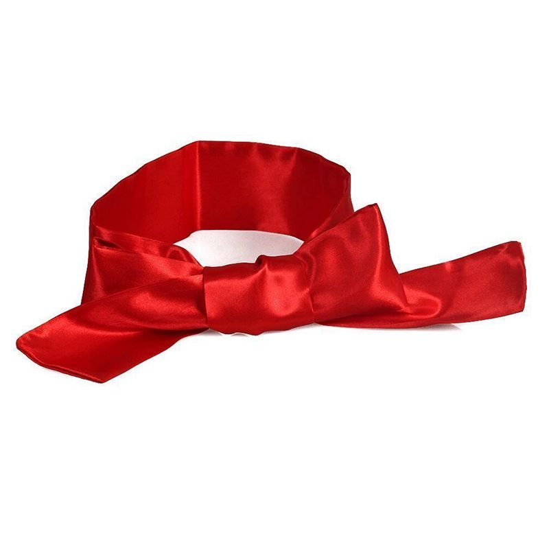 Satin Blindfold & Bondage Set For Sensual Play - Ultra-Soft Silk Tie With Adjustable Hand Restraints - Romantic Accessories For Couples_voghion.com
