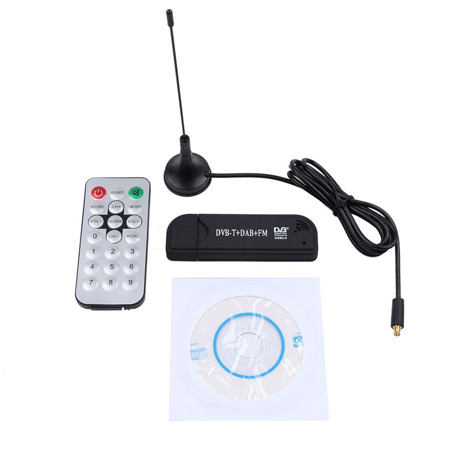 Digital USB Receiver Stick 2.0, DVB-T FM SDR TV Radio  RTL2832U FC0013B_voghion.com