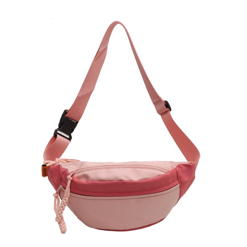 Fashionable canvas chest bag for women's Instagram casual minimalist crossbody bag, new student sports small bag, versatile waist bag_voghion.com
