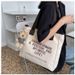 Canvas New Style For Female College Students, Class Book Tote Bag, Fashionable Large Capacity Crossbody Shoulder_voghion.com