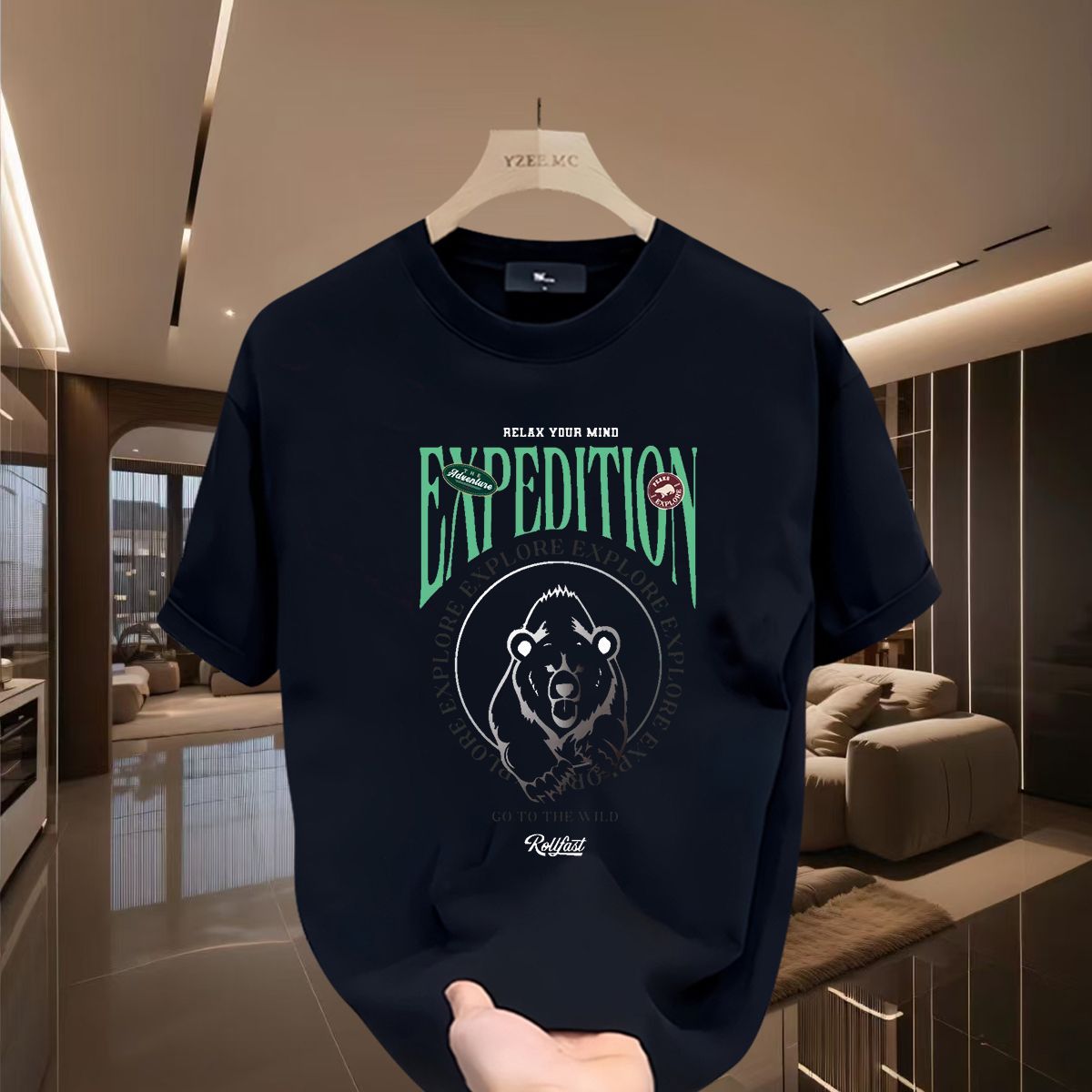 Maglietta a maniche corte da uomo, modello 2025, in 100% cotone, modello estivo, versatile e alla moda._voghion.com