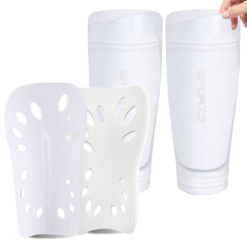 Football Shin Guard Socks Set Children's Adult Double Layer Insert Shin Guard No Foot Socks Training Protective Gear_voghion.com