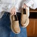 2025 Herbst-Loafer aus echtem Leder mit dicker Sohle für Damen, vielseitige, lässige, leichte und bequeme Slip-On-Damenschuhe_voghion.com