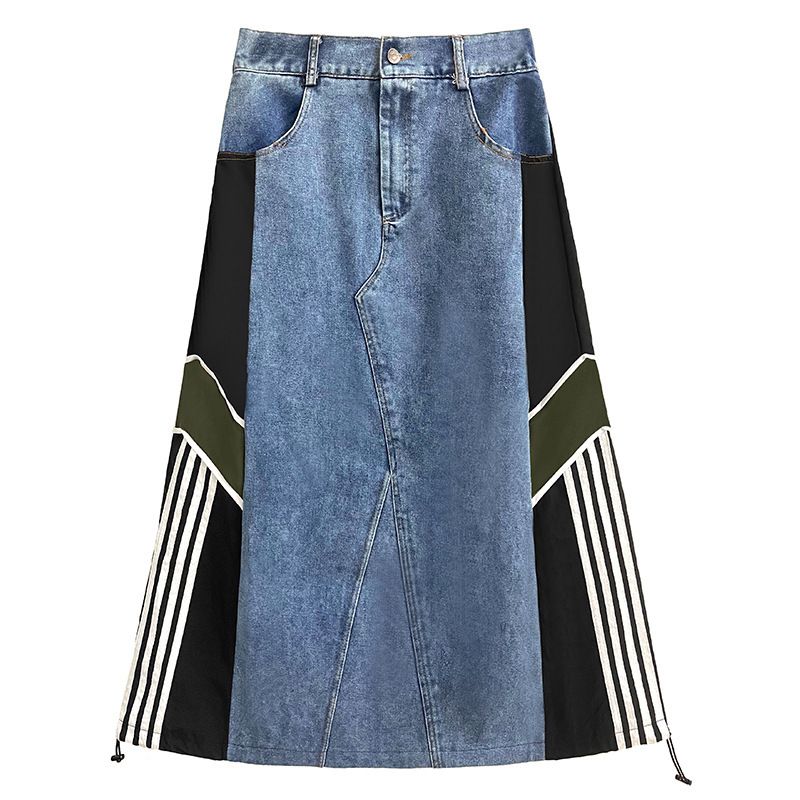 ChicShe European Style Trendy Brand Color-Block Patchwork Denim For Women Spring And Autumn New Loose Design Sense Niche_voghion.com