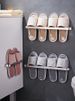 No-Drill Bathroom Shoe Organizer – Wall-Mounted Drying Rack For Wet Slippers, Space-Saving Shower Storage Shelf With Drainage Holes_voghion.com