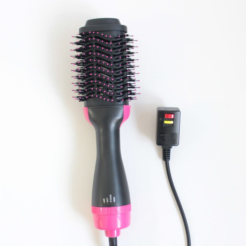 US Plug 1pc Hot Air Comb Three-speed Hot And Cold Wind, Blow And Pull All-in-one, Strong Wind Quick Blow And Dry_voghion.com