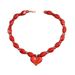 Jewelry Sets Necklace Earring Set Ring Bracelet Set Fashion Exaggerated Acrylic Big Bead Simple Personality Red Heart Pendant Necklace For Women_voghion.com
