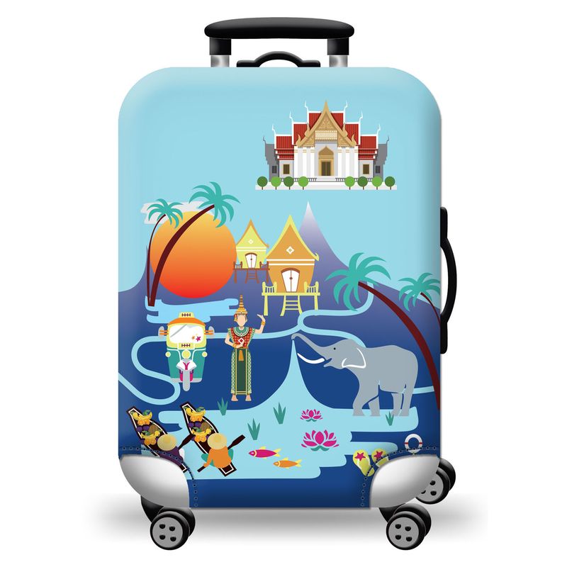 Funda elástica a prueba de polvo para maletas, funda protectora elástica gruesa para equipaje, funda protectora para maletas con ruedas_voghion.com